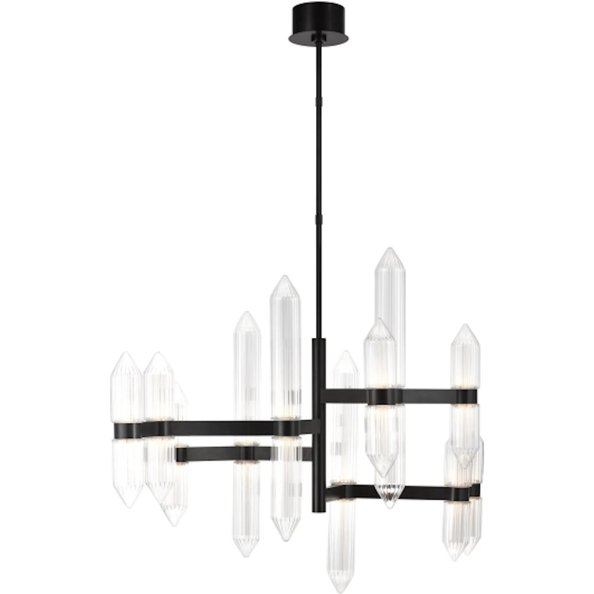 Langston Large Chandelier by Visual Comfort & Co.. Made from steel in a unique style.