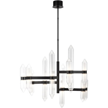 Langston Large Chandelier by Visual Comfort & Co.. Made from steel in a unique style.