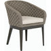 Marbella Outdoor Dining Chair by Sunset West in graphite. Made from olefin rope in a modern style.