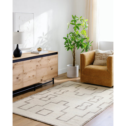 Lanesra Rug - 531137 by Livabliss in pearl, ash, metallic - silver, sage. Made from wool in a unique style.