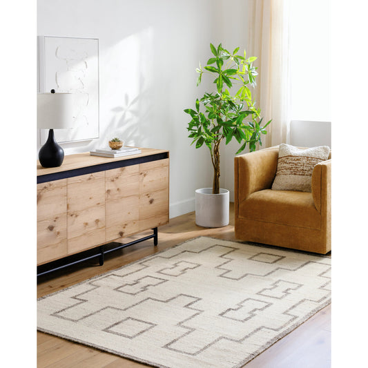 Lanesra Rug - 531137 by Livabliss in pearl, ash, metallic - silver, sage. Made from wool in a unique style.