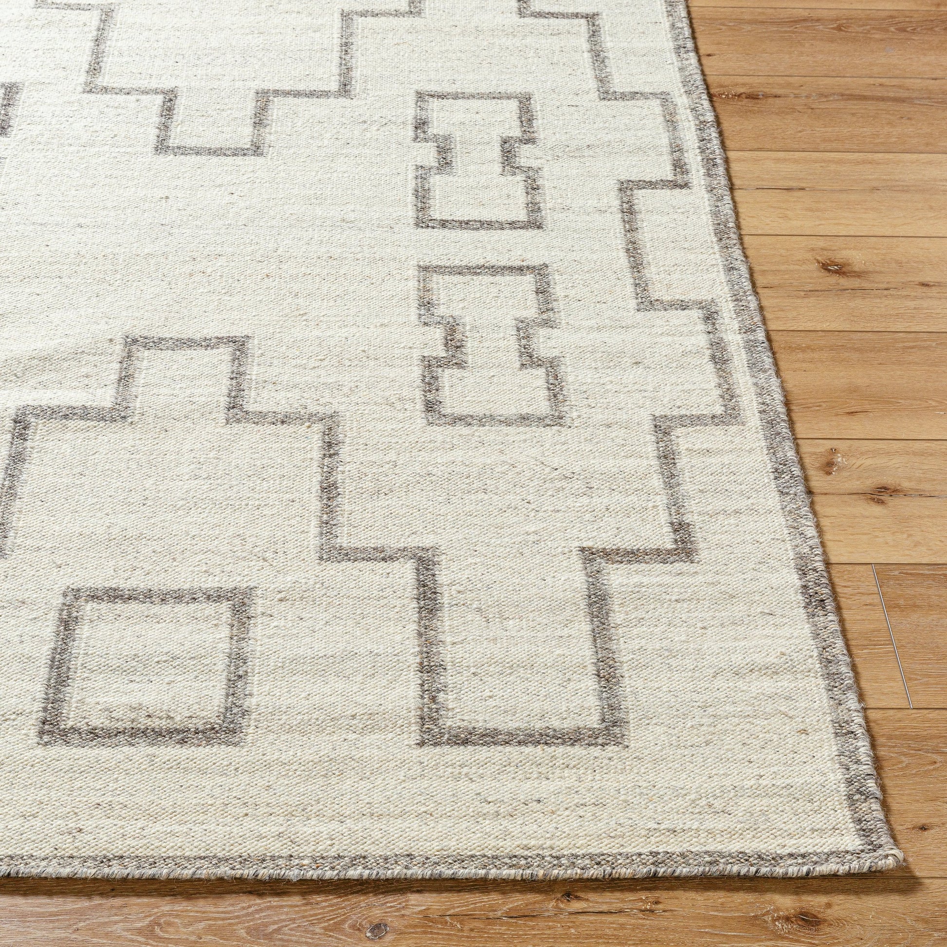 Lanesra Rug - 531137 by Livabliss in pearl, ash, metallic - silver, sage. Made from wool in a unique style.