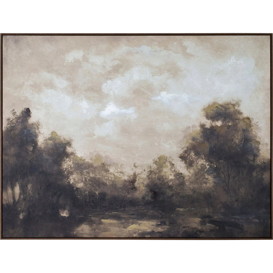 Lassen Framed Art by Surya in brown, sage, beige and hand painted. Made from canvas, polystyrene in a unique style.