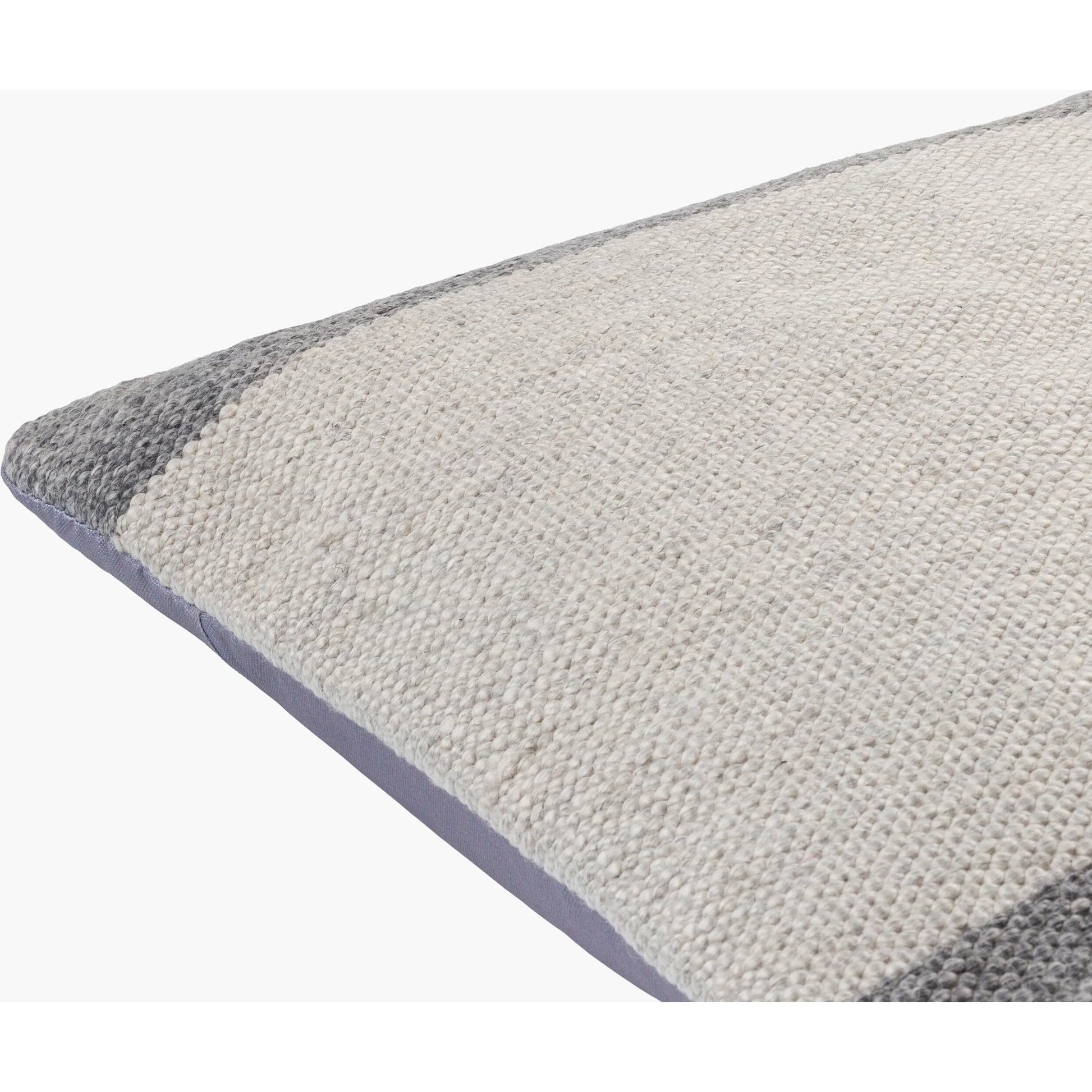 Latvia Indoor/Outdoor Pillow by Surya in ivory, charcoal, stone gray. Made from front: 100% polyester, back: 100% polyester in a modern style.