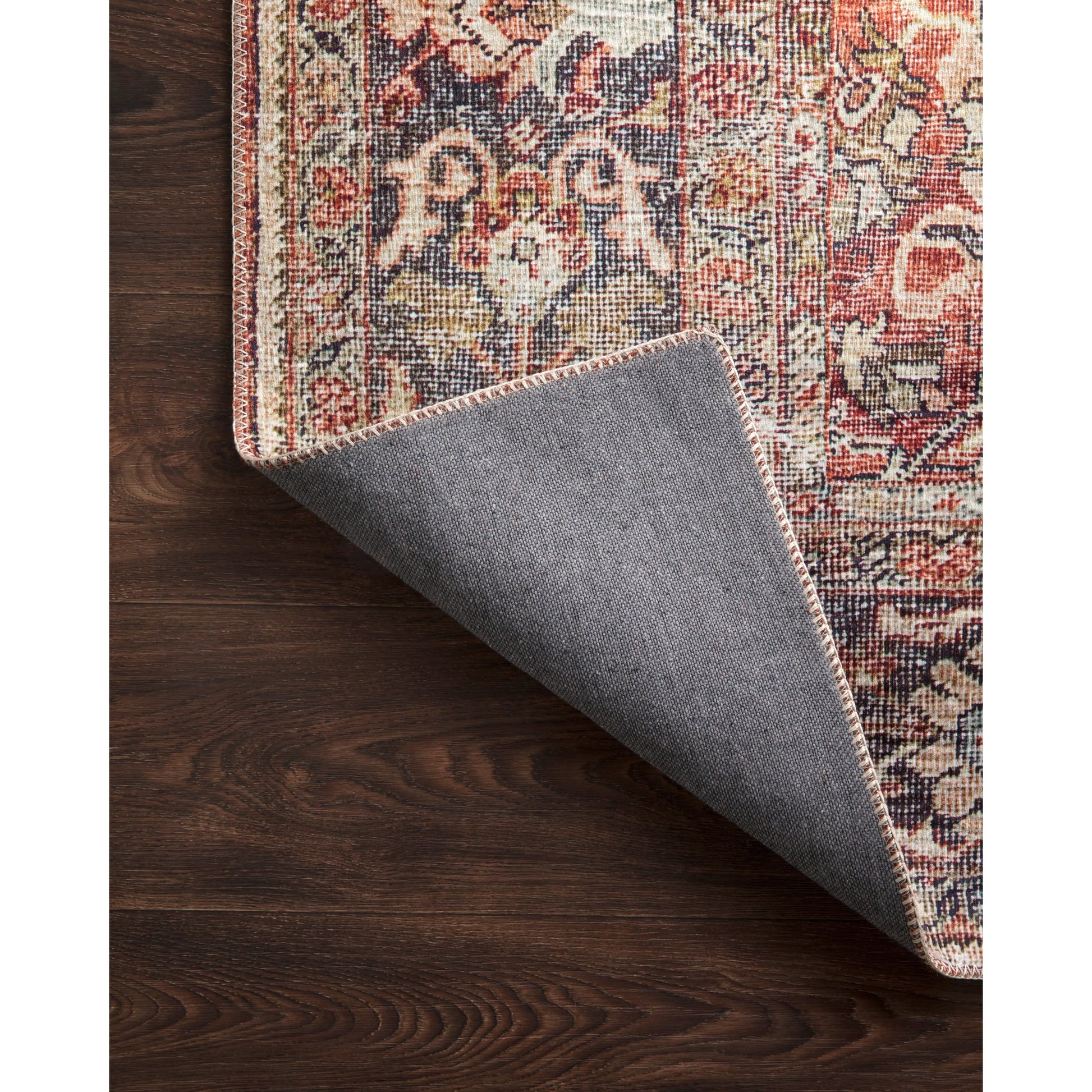 Layla LAY-02 Rug by Loloi in spice, marine. Made from 100% polyester in a traditional style.