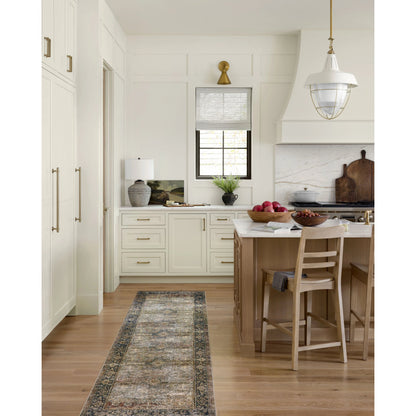 Layla LAY-03 Rug by Loloi in olive, charcoal. Made from 100% polyester, cotton canvas backing in a traditional style.