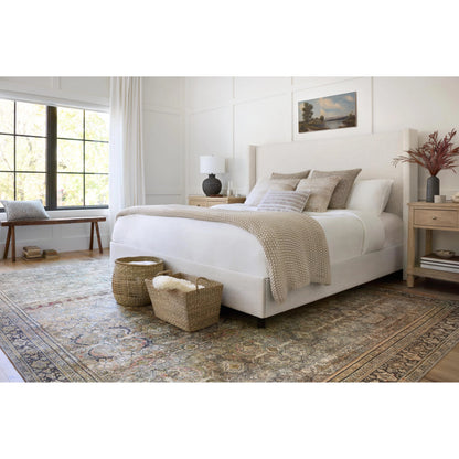 Layla LAY-03 Rug by Loloi in olive, charcoal. Made from 100% polyester, cotton canvas backing in a traditional style.