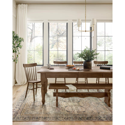 Layla LAY-03 Rug by Loloi in olive, charcoal. Made from 100% polyester, cotton canvas backing in a traditional style.