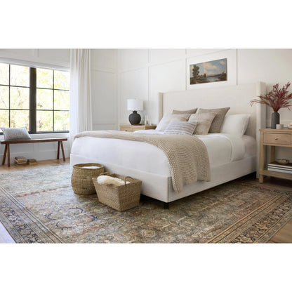 Layla LAY-03 Rug by Loloi in olive, charcoal. Made from 100% polyester, cotton canvas backing in a traditional style.