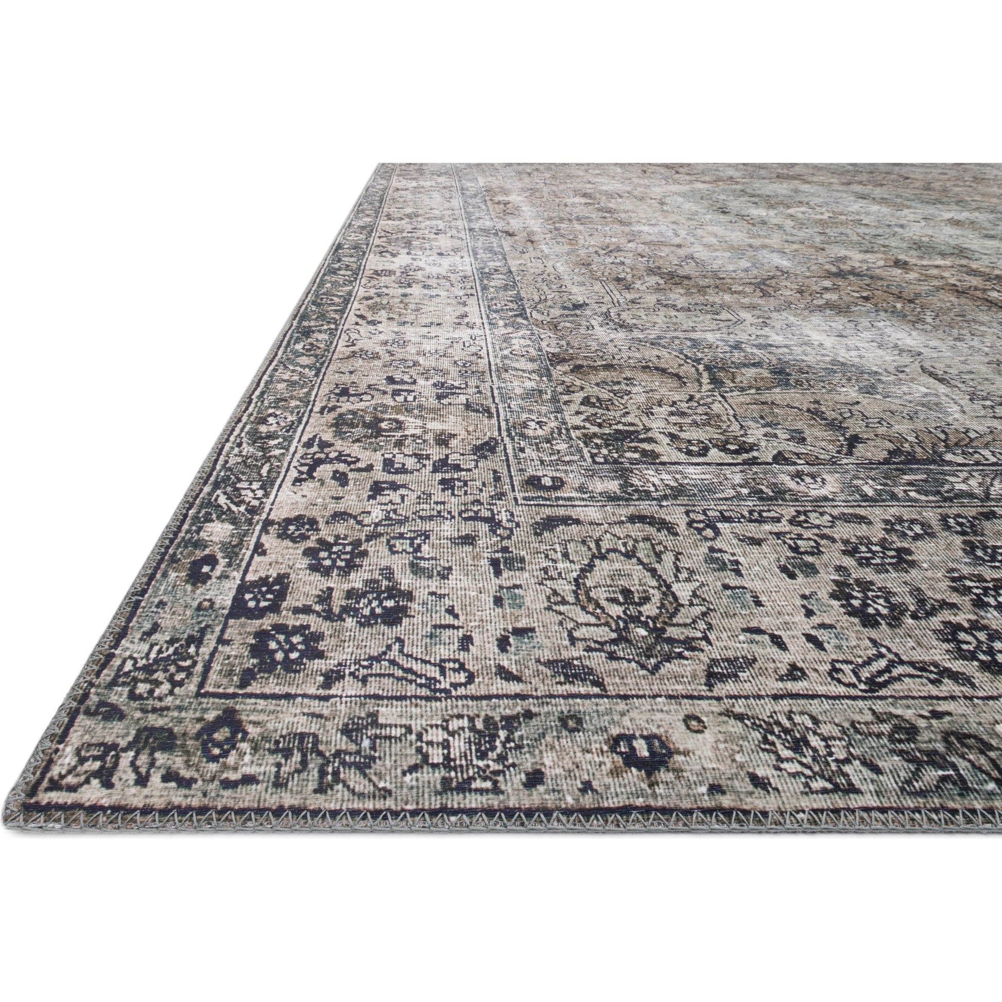 Layla LAY-06 Rug by Loloi in taupe, stone. Made from 100% polyester in a traditional style.