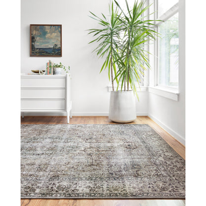 Layla LAY-06 Rug by Loloi in taupe, stone. Made from 100% polyester in a traditional style.