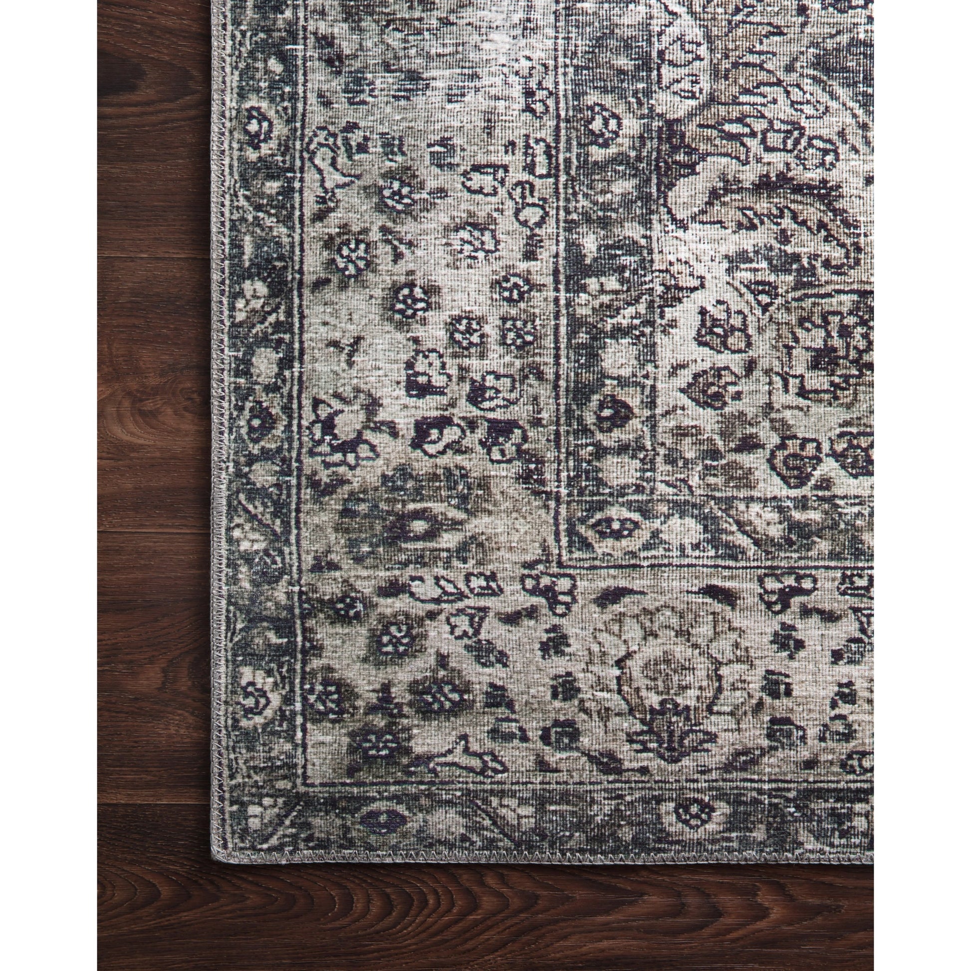 Layla LAY-06 Rug by Loloi in taupe, stone. Made from 100% polyester in a traditional style.