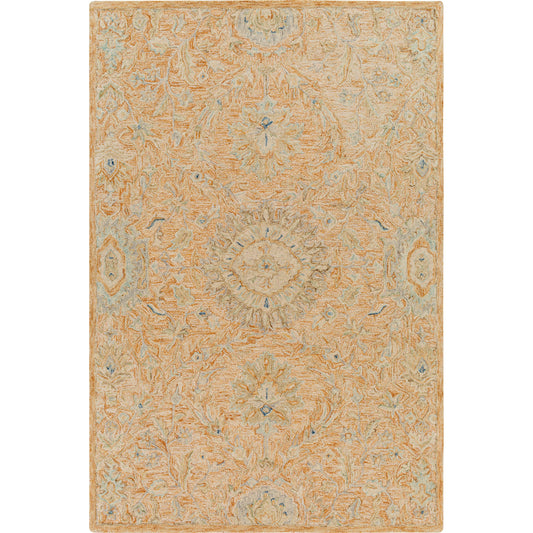 Lazio Rug - 29566 by Surya in rust, dusty coral, dark blue. Made from 100% wool in a unique style.