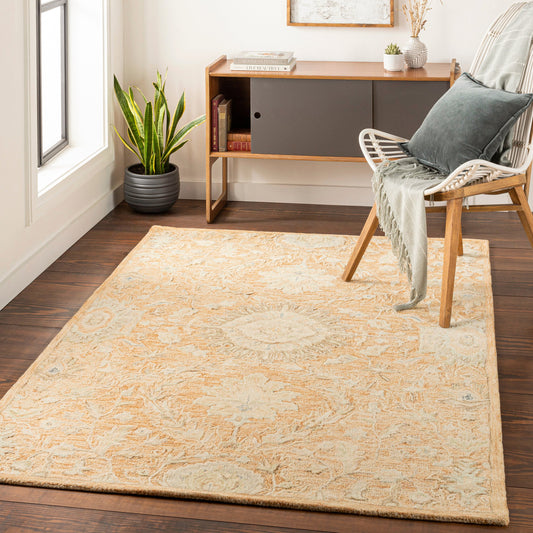 Lazio Rug - 29566 by Surya in rust, dusty coral, dark blue. Made from 100% wool in a unique style.