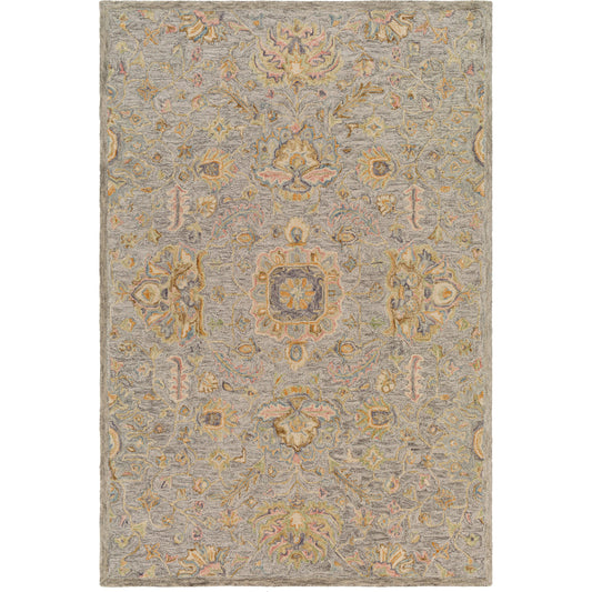 Lazio Rug - 29567 by Surya in rust, dusty pink, dark blue, brown, sage, medium gray. Made from 100% wool in a unique style.