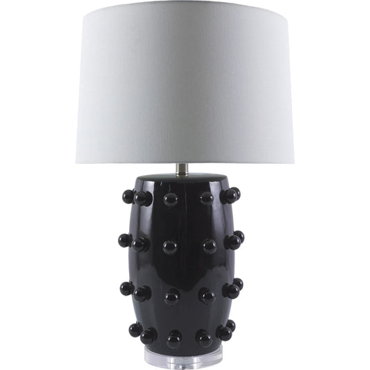 Labianca Accent Table Lamp 556655 by Surya in glazedburnished. Made from ceramic, linen, plastic, crystal in a unique style.