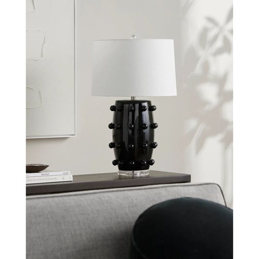 Labianca Accent Table Lamp 556655 by Surya in glazedburnished. Made from ceramic, linen, plastic, crystal in a unique style.