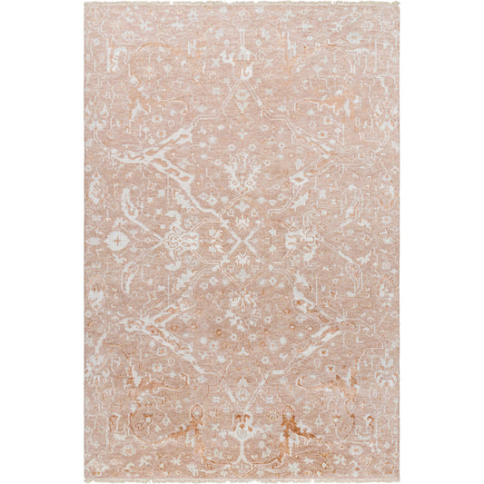 Le Blanc Rug - 496557 by Surya in ash, khaki, light silver. Made from face: 70% viscose, 30% wool, warp: 100% cotton in a unique style.
