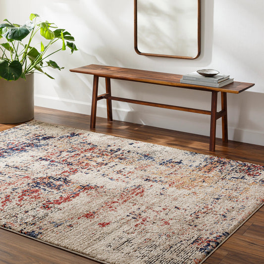 Liebe Rug - 489579 by Livabliss in burnt orange, mustard, light gray, navy, gray. Made from face: 70% polypropylene, 30% polyester, warp: 100% jute in a unique style.