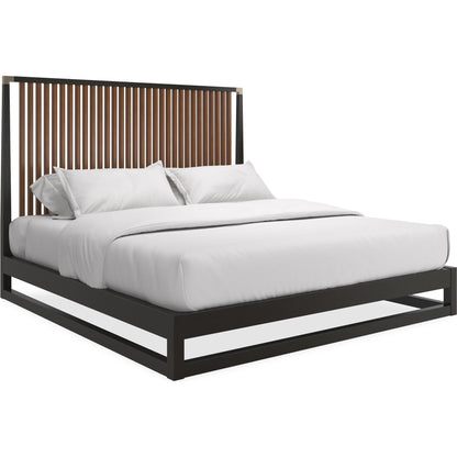 Pinstripe Slatted Bed by Caracole. Made from unique in a transitional style.