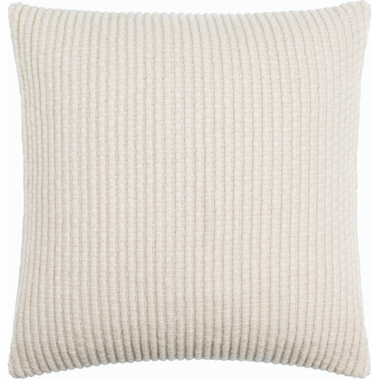 Lynchburg Pillow - 516708 by Surya in light silver, white, silver. Made from wool, cotton, linen in a modern style.