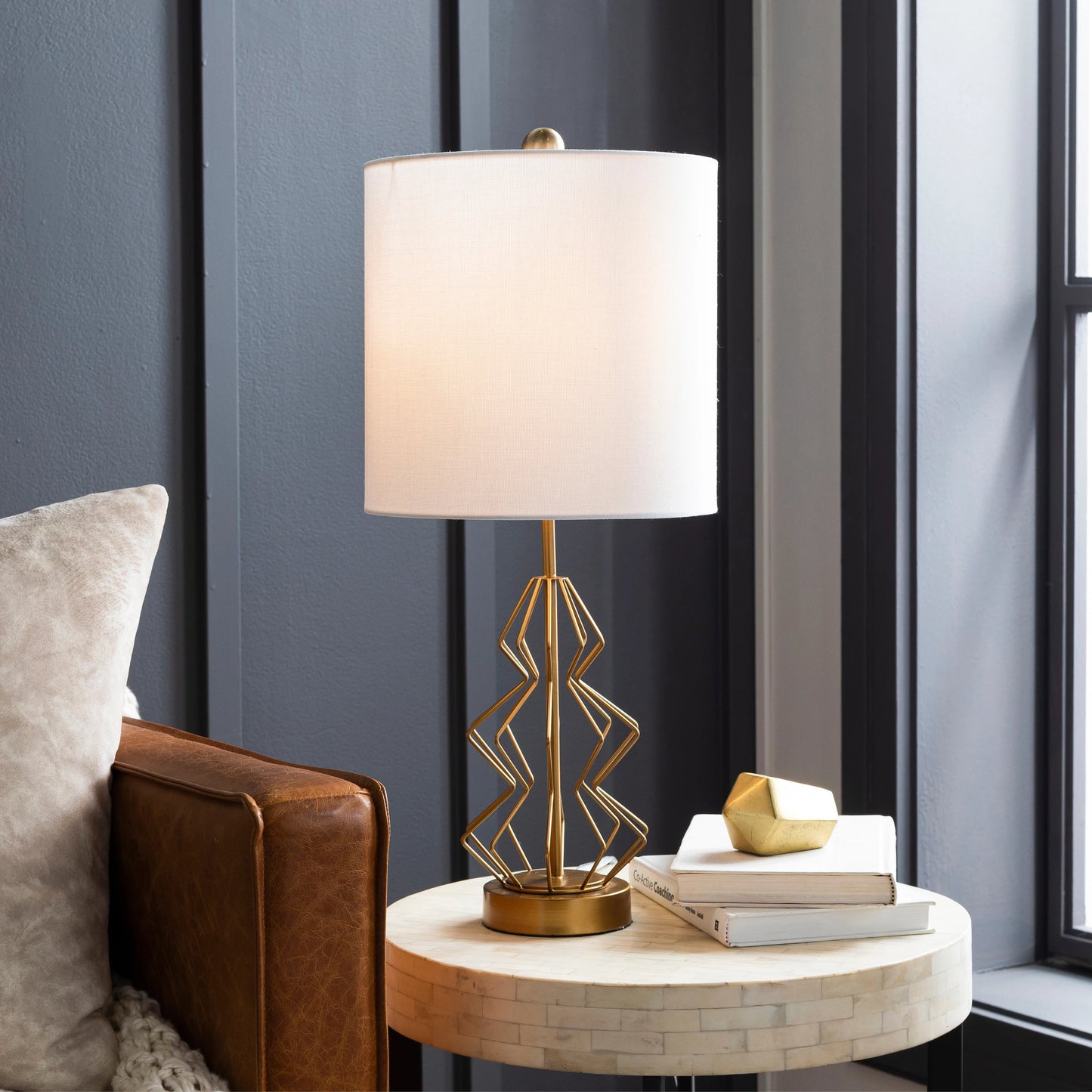 008 SI-1885100 | Lifestyle | Liberty - 29398 by Surya in metallic brass, white, translucent, gold and paintedpaintedpainted. Made from linen, polyester, metal in a modern style.