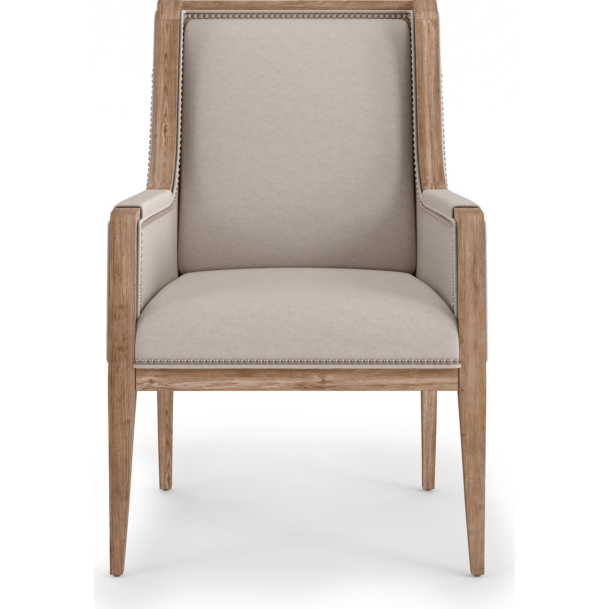 Passage Host Chair by A.R.T. Furniture in beige and light oak. Made from ash solids with knotty oak veneers in a transitional style.