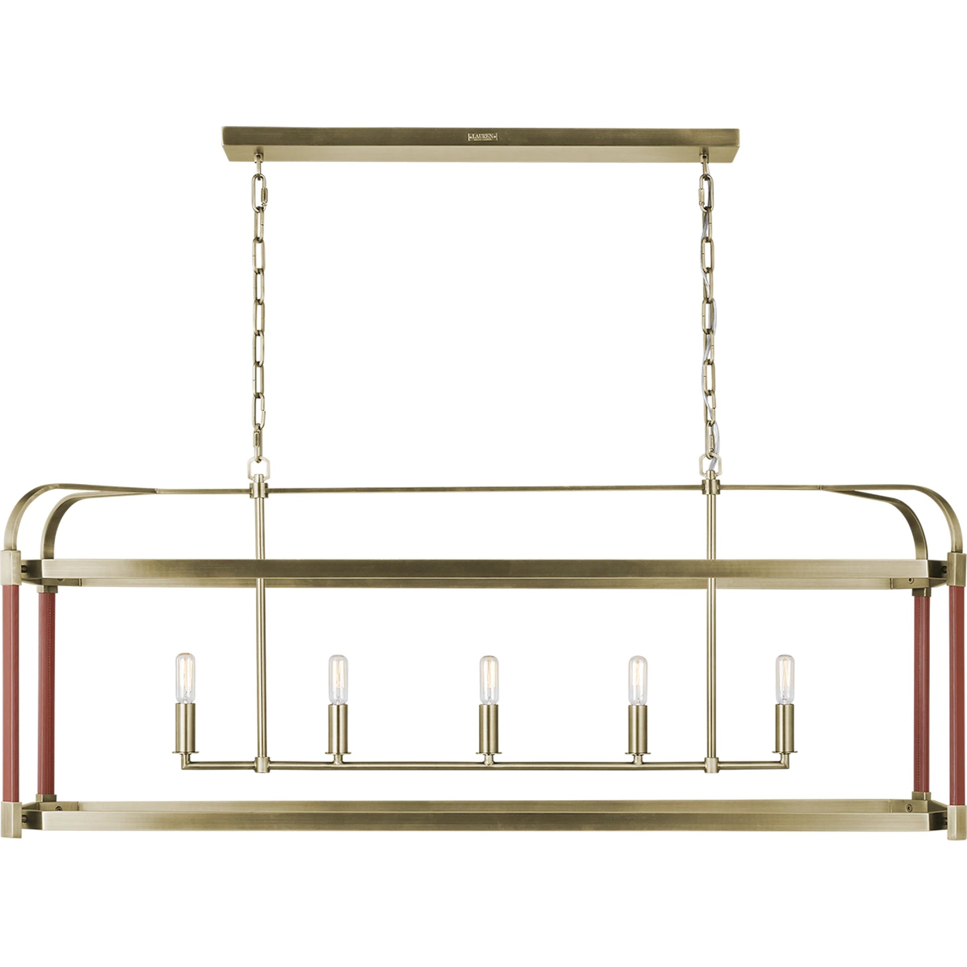 Hadley Linear Chandelier by Visual Comfort & Co.. Made from steel in a modern style.