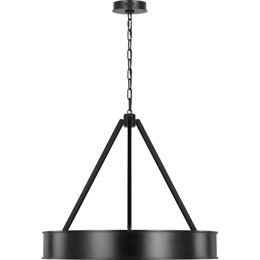 Leonard Medium Chandelier by Visual Comfort & Co. in aged iron. Made from steel in a unique style.