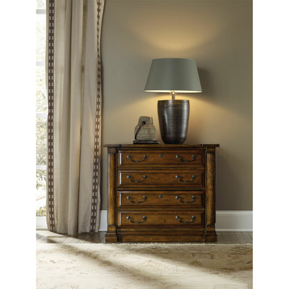 Tynecastle Lateral File Cabinet by Hooker Furniture in chestnut. Made from alder veneers in a traditional style.
