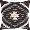Dark Brown, Black, Cream, Charcoal, Medium Gray / Down Feather / 18" x 18"