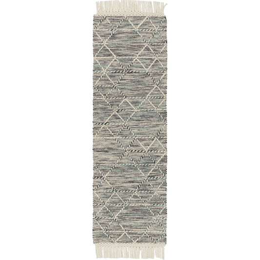 Lucia Rug - 30184 by Livabliss in black, gray, cream, charcoal, sage. Made from unique in a unique style.