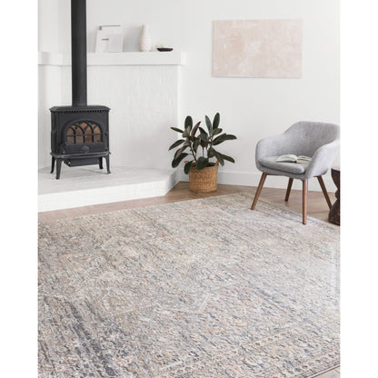 Lucia LUC-01 Rug by Loloi in gray, sunset. Made from polypropylene, polyester in a traditional style.
