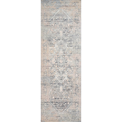 Lucia LUC-01 Rug by Loloi in gray, sunset. Made from polypropylene, polyester in a traditional style.