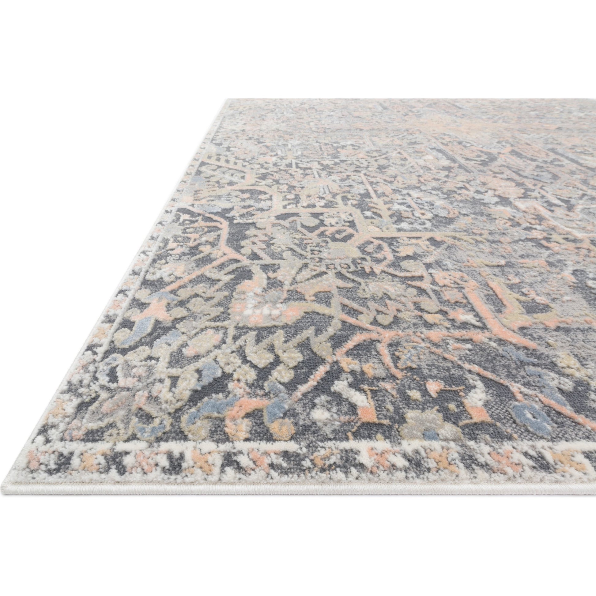 Lucia LUC-02 Rug by Loloi in charcoal, multi. Made from polypropylene, polyester in a traditional style.