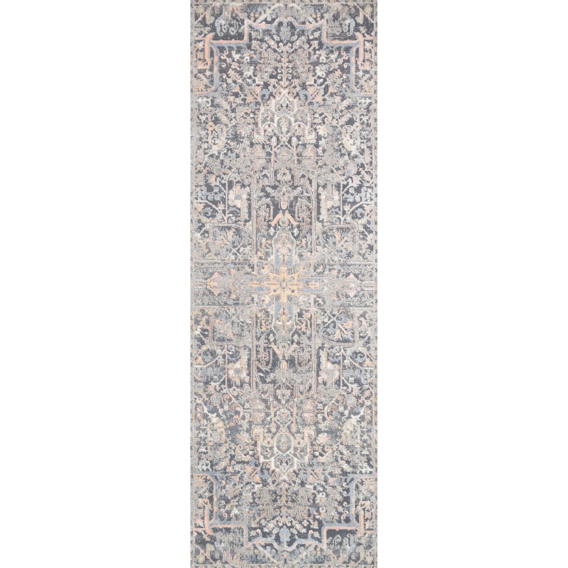 Lucia LUC-02 Rug by Loloi in charcoal, multi. Made from polypropylene, polyester in a traditional style.