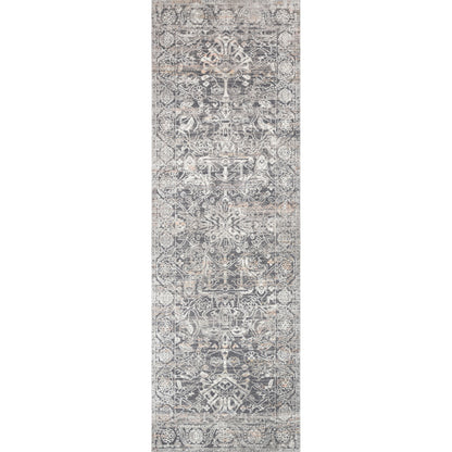 Lucia LUC-03 Rug by Loloi in steel, ivory. Made from polypropylene, polyester in a traditional style.