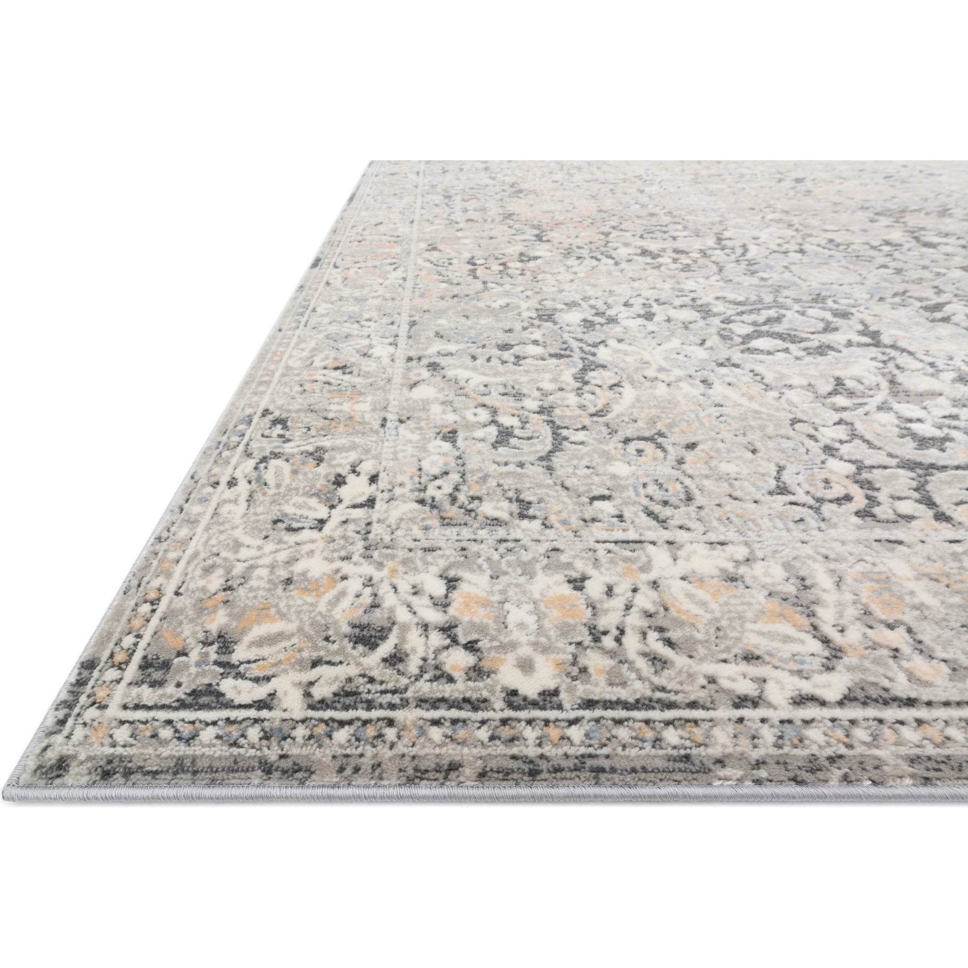 Lucia LUC-04 Rug by Loloi in gray, mist. Made from polypropylene, polyester in a traditional style.