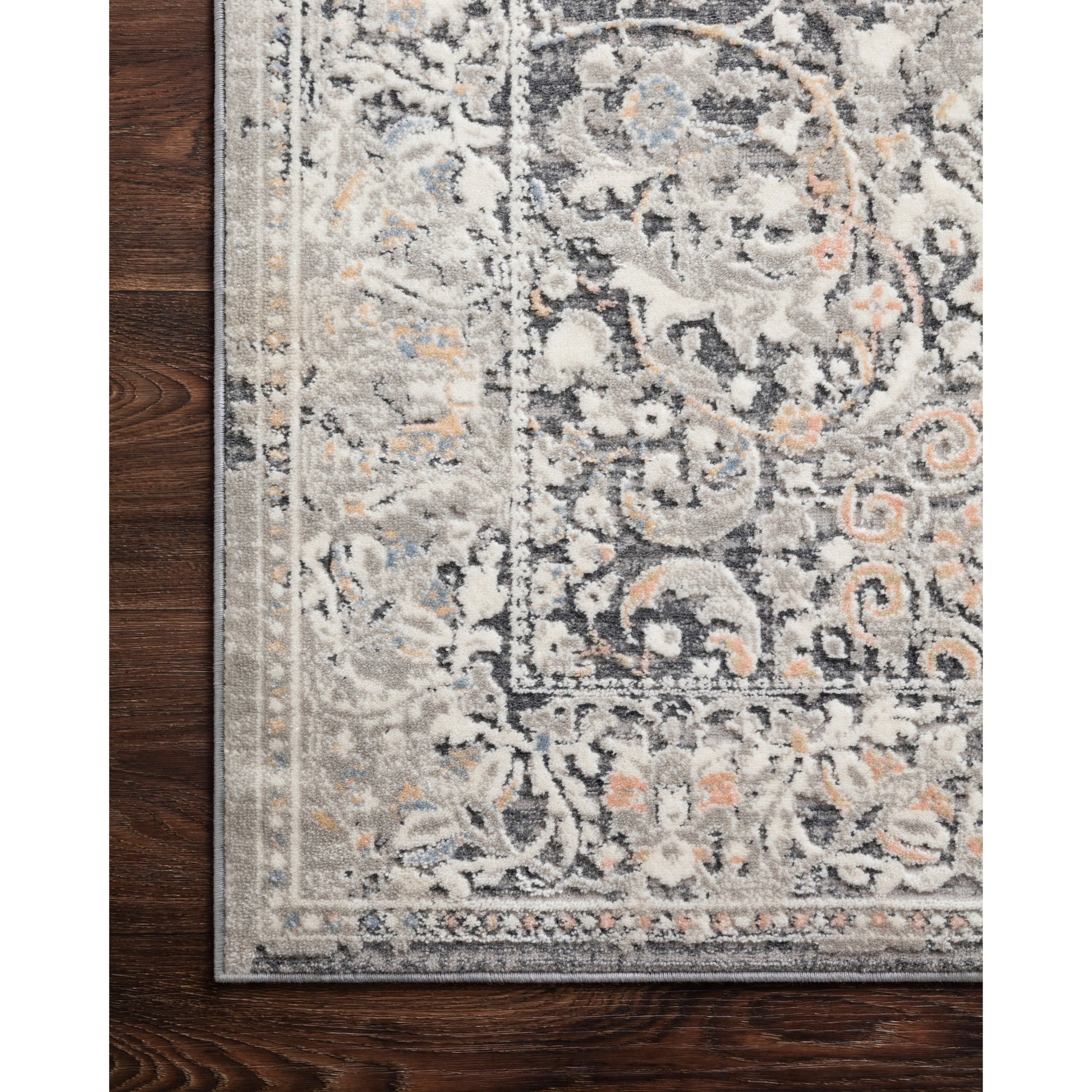 Lucia LUC-04 Rug by Loloi in gray, mist. Made from polypropylene, polyester in a traditional style.