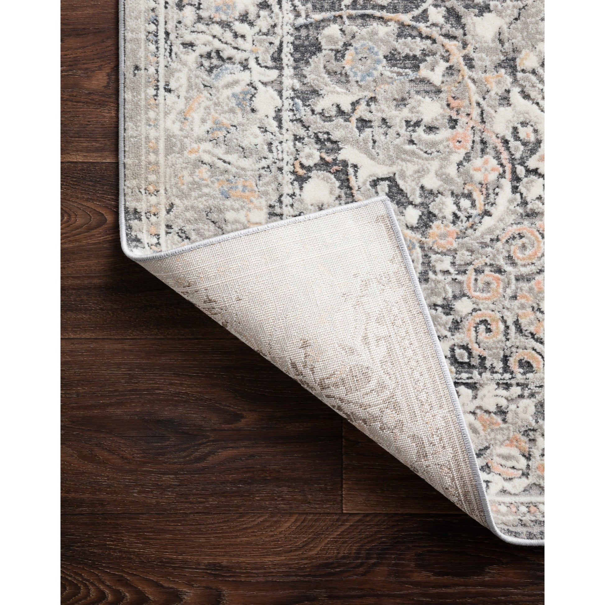 Lucia LUC-04 Rug by Loloi in gray, mist. Made from polypropylene, polyester in a traditional style.