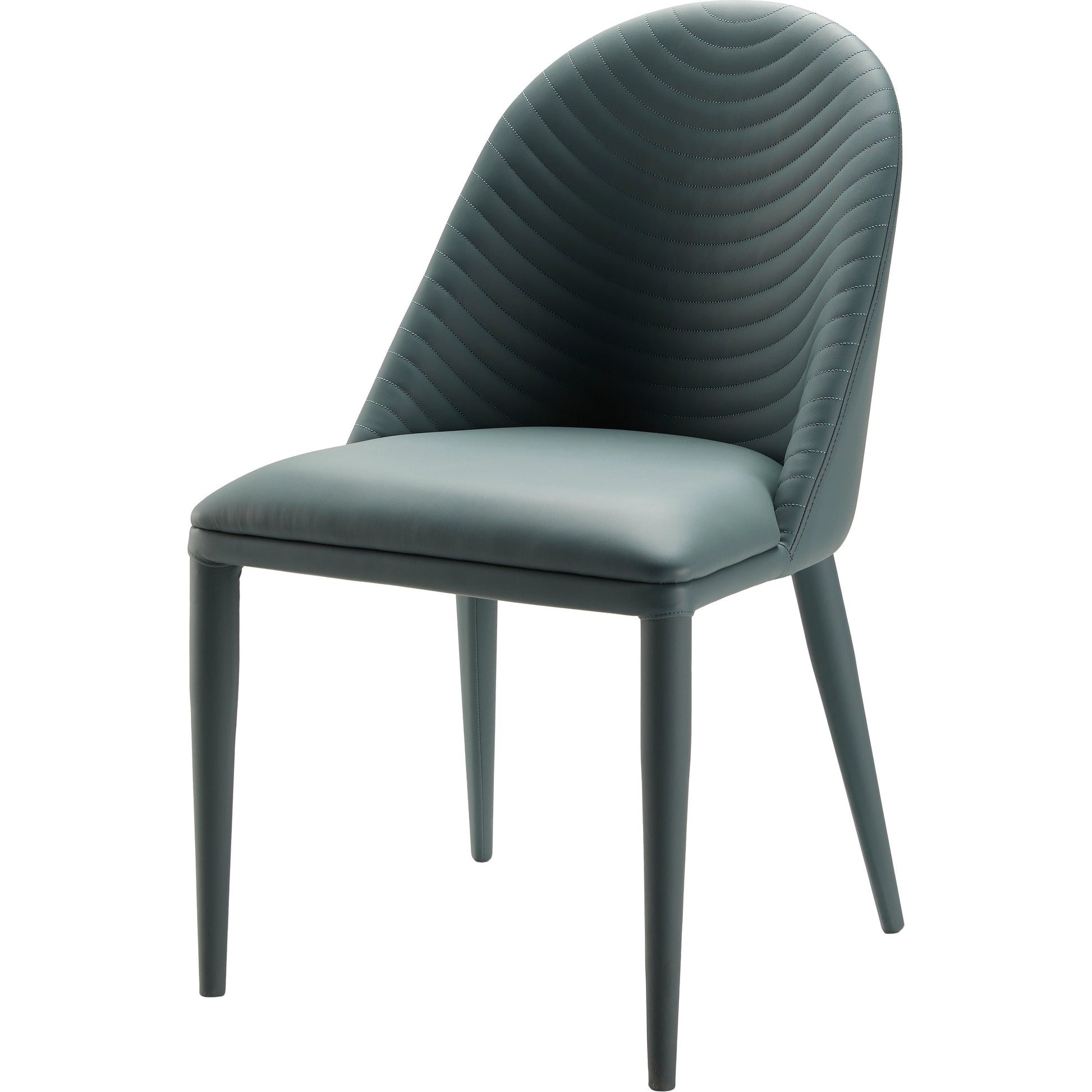 Lacey Dining Chair - 497389 (Set of 2) by Surya in blue and hand finished. Made from upholstery: faux leather, base: metal, fill: 100% polyurethane foam in a modern style.