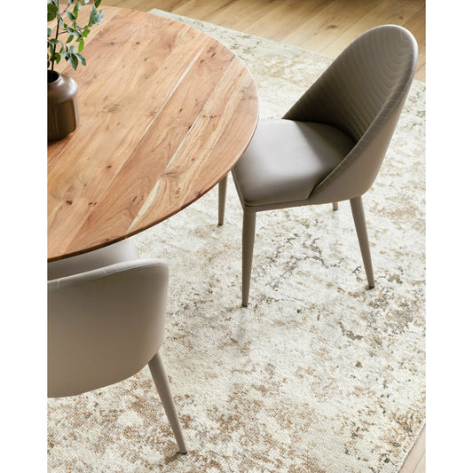 Lacey Dining Chair - 497389 by Surya in hand finished. Made from upholstery: faux leather, base: metal, fill: 100% polyurethane foam in a modern style.