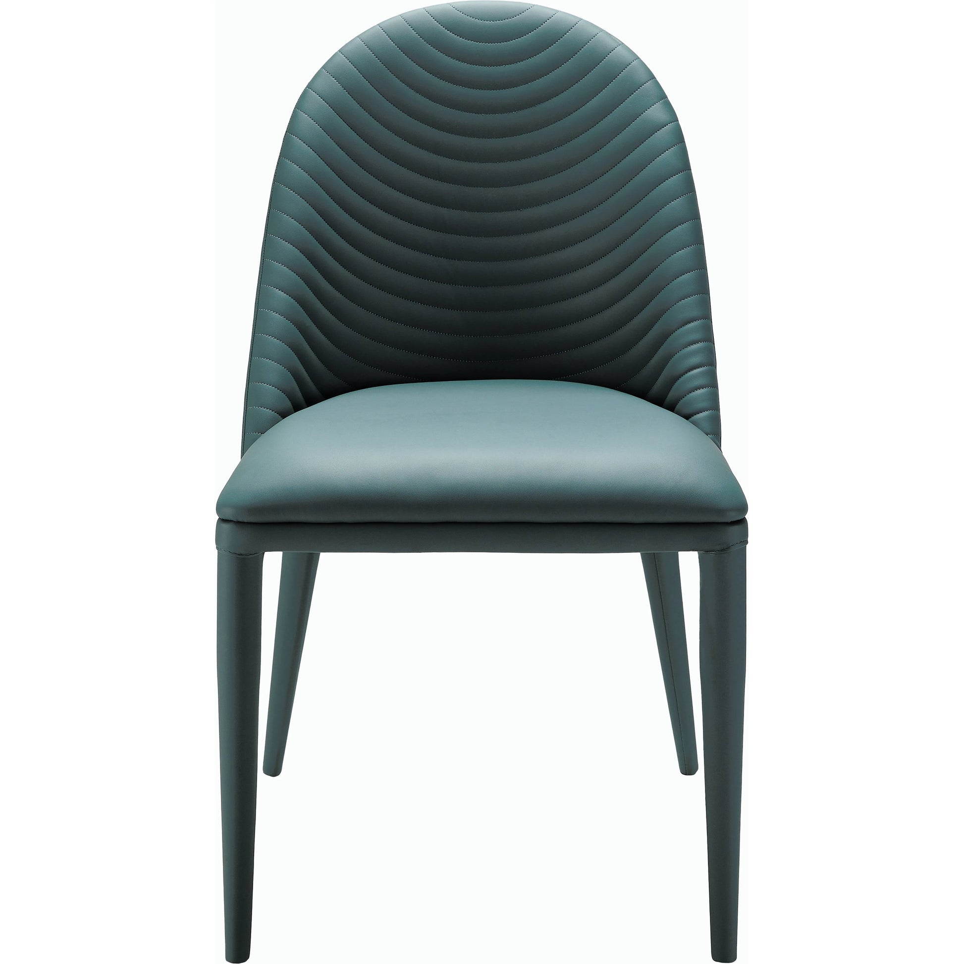 Lacey Dining Chair - 497389 (Set of 2) by Surya in blue and hand finished. Made from upholstery: faux leather, base: metal, fill: 100% polyurethane foam in a modern style.