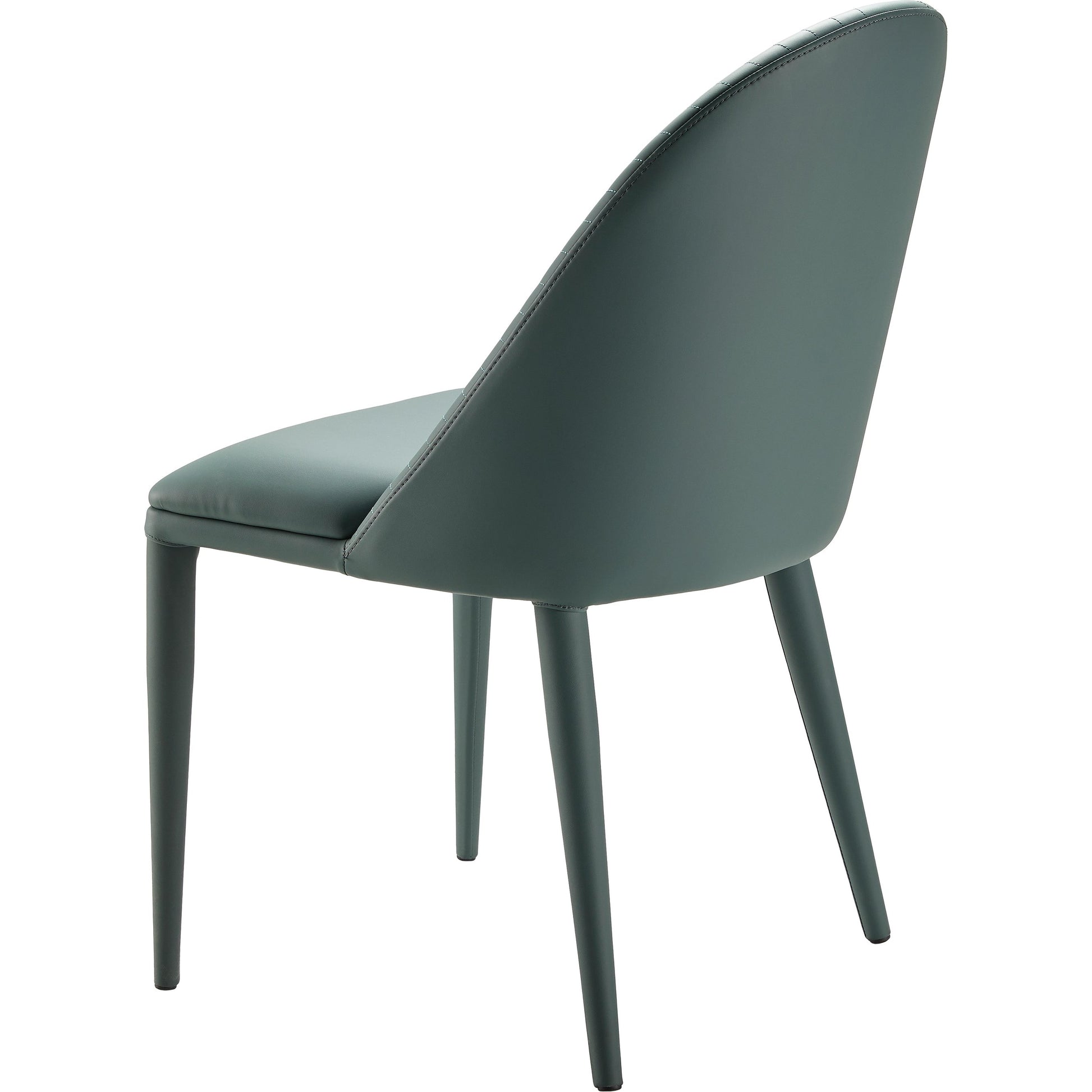 Lacey Dining Chair - 497389 (Set of 2) by Surya in blue and hand finished. Made from upholstery: faux leather, base: metal, fill: 100% polyurethane foam in a modern style.
