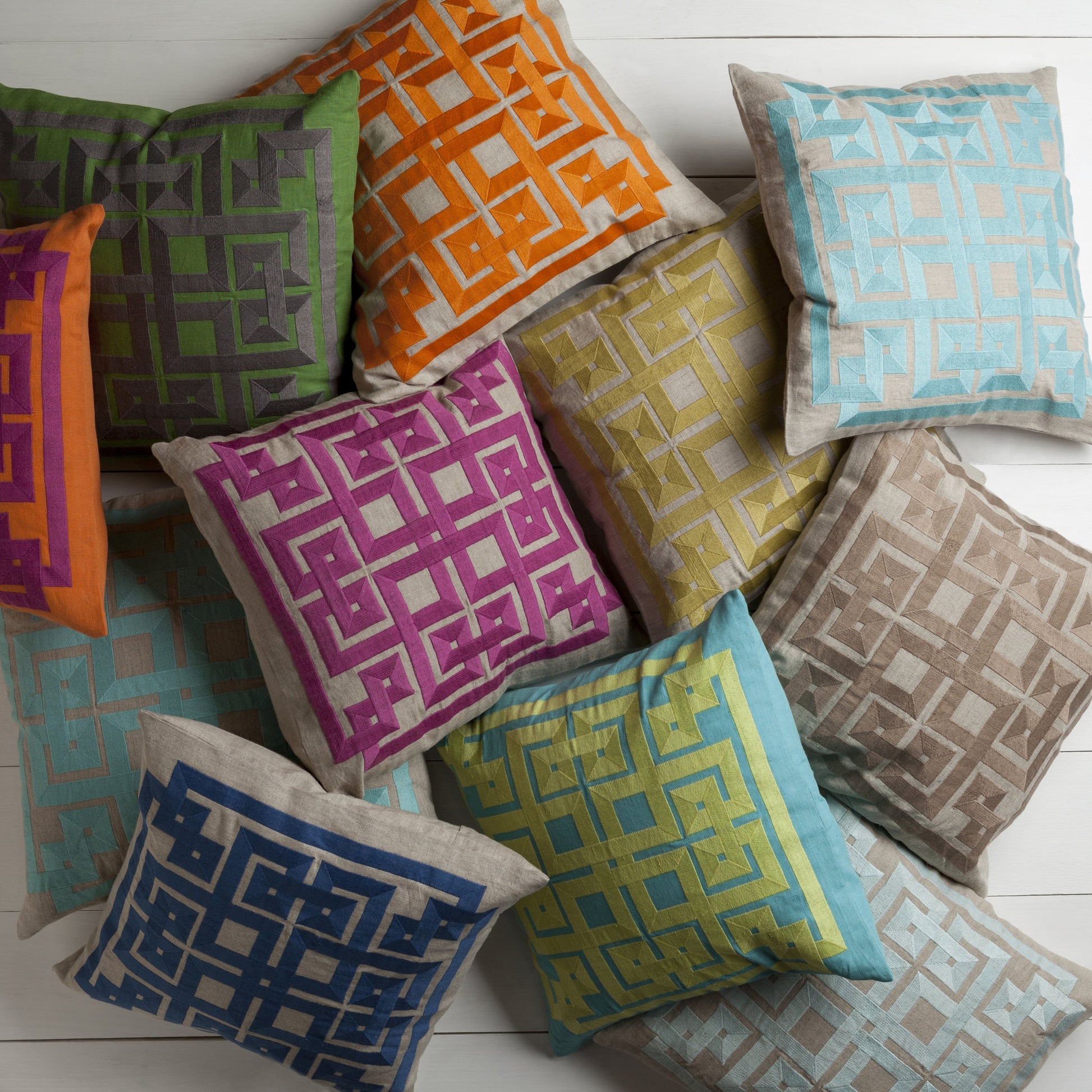 Gramercy Pillow - 33799 by Surya. Made from 100% linen in a modern style.