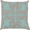 Ice Blue, Taupe / Down Feather / 18" x 18"