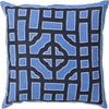 Sky Blue, Navy, Ivory / Down Feather / 18" x 18"