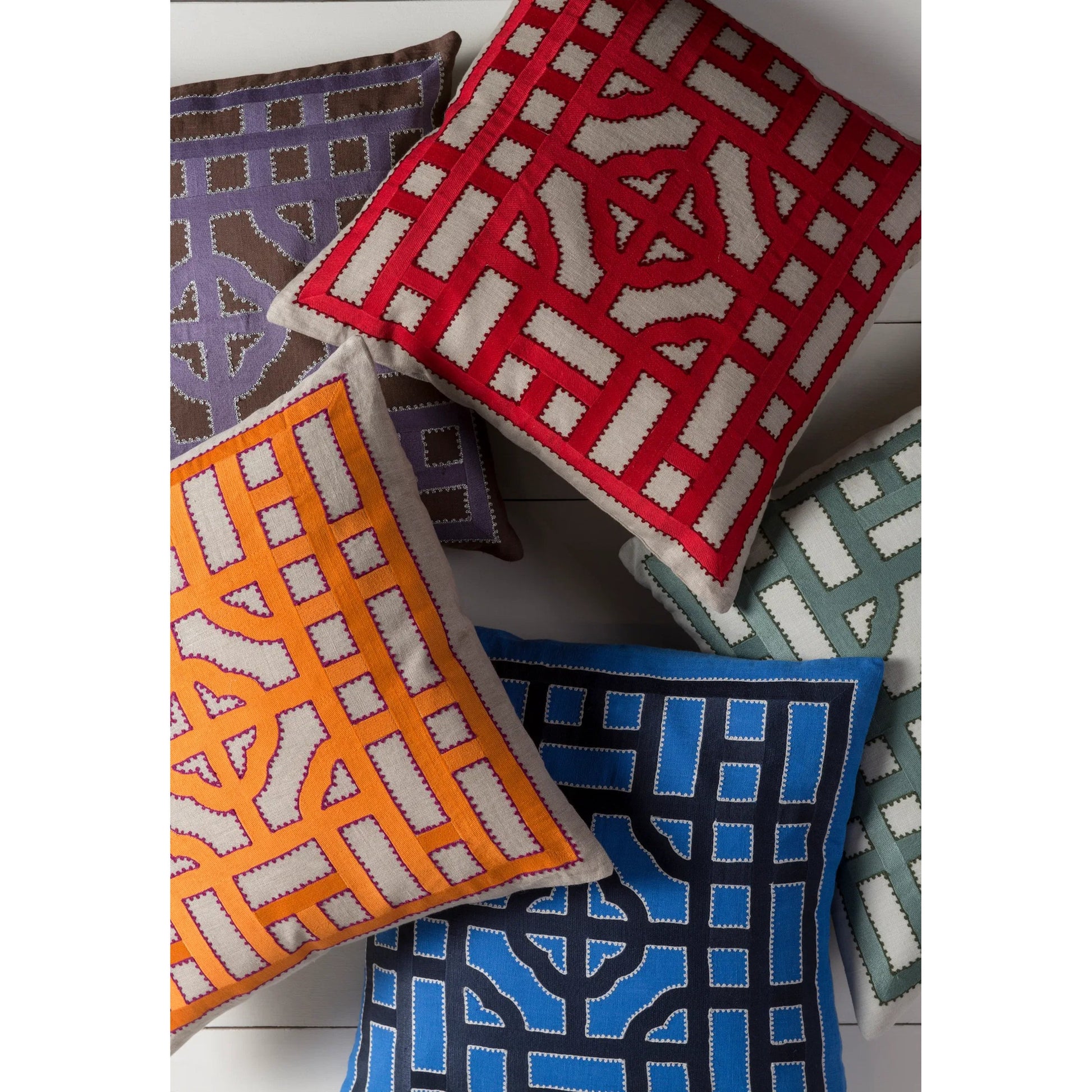 Chinese Gate Pillow - 33745 by Surya. Made from unique in a modern style.