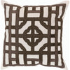 Dark Brown, Light Beige, Black / 18" x 18"
