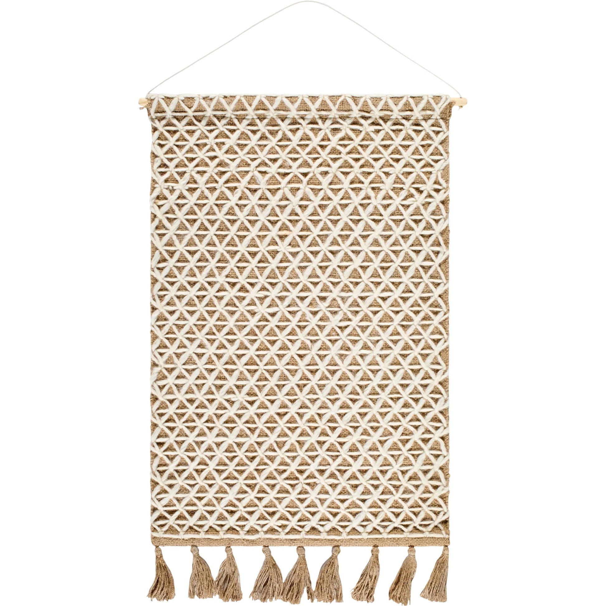 Leeds 541863 Wall Decor by Surya. Made from jute, wool, wood in a rustic style.